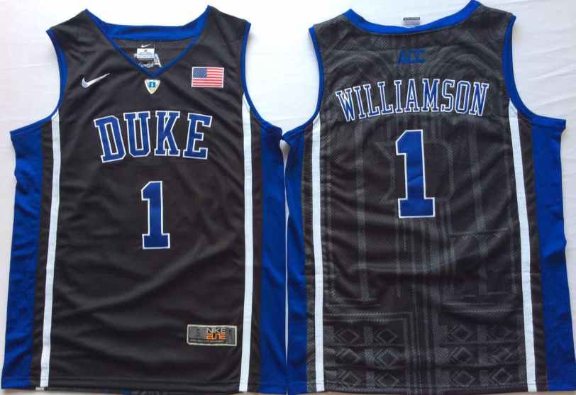 NCAA Men Duke Blue Devils Black 1 WILLIAMSON.